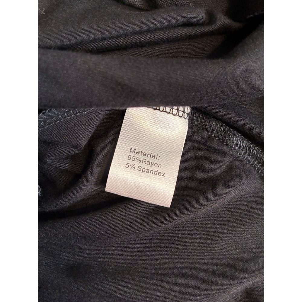 Minimalist Womens Black Long Sleeve Empire Waist Pocket Dress XL New - Picture 6 of 7